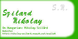 szilard mikolay business card