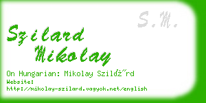 szilard mikolay business card